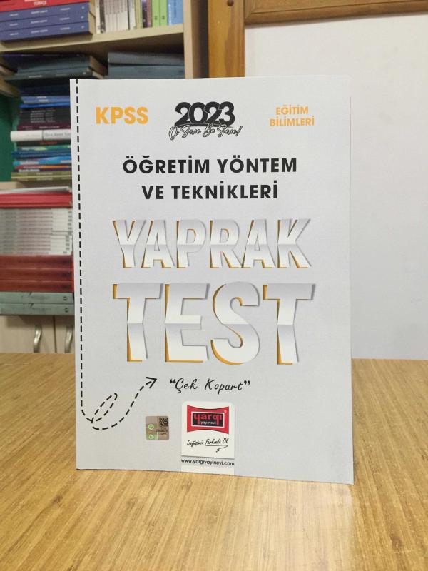 2023 KPSS Eğitim Bilimleri Öğretim Yöntem ve Teknikleri Yaprak Test Yargı Yayınları