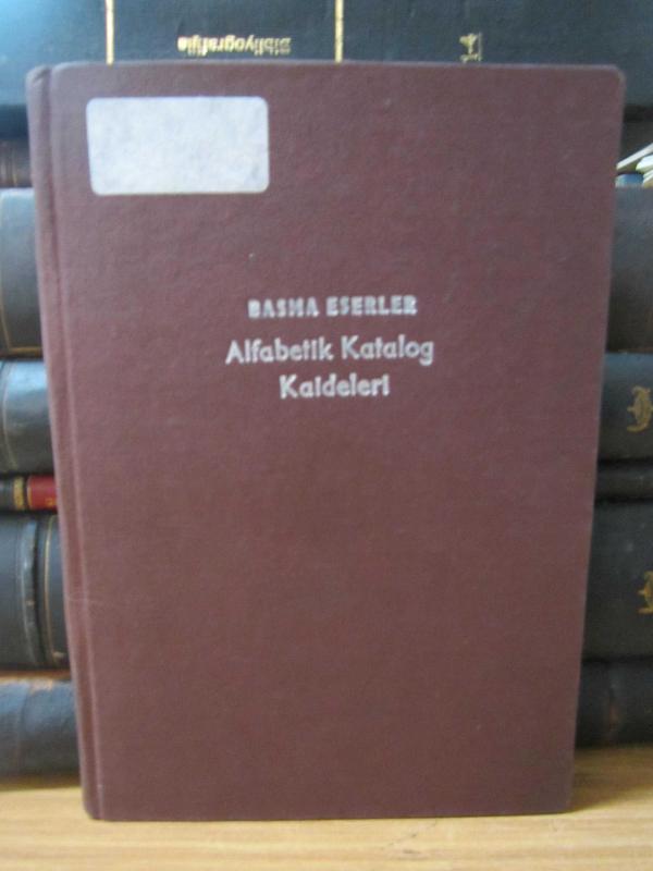 Basma Eserler Alfabetik Katalog Kaideleri