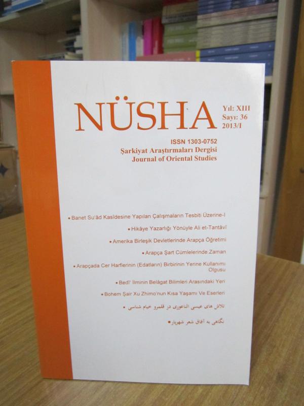 NÜSHA Şarkiyat Araştırmaları Dergisi - Sayı 36 - 2013/I